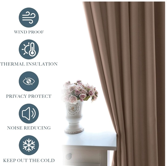 Pony Dance Brown Blackout Curtains - 42W by 45L - Picture 2 of 7